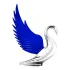 Grand General - 48097 : BLUE WindRider Chrome Swan Hood Ornament