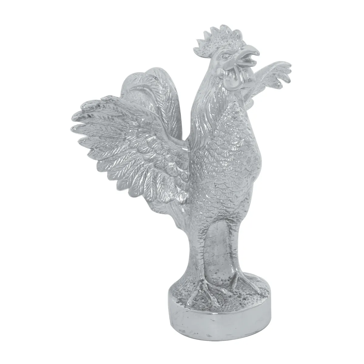 Grand General - 48340 : Chrome Standing rooster Hood Ornament