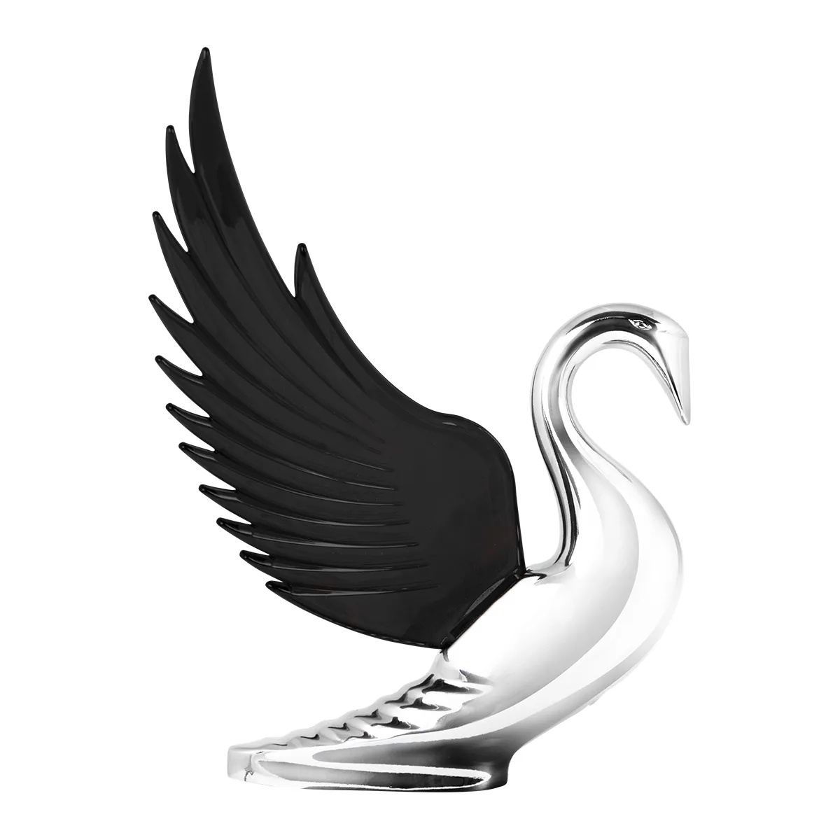 Grand General - 48053 : BLACK WindRider Chrome Swan Hood Ornament