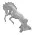 Grand General - 48120 : Chrome Fighting Stallion Hood Ornament