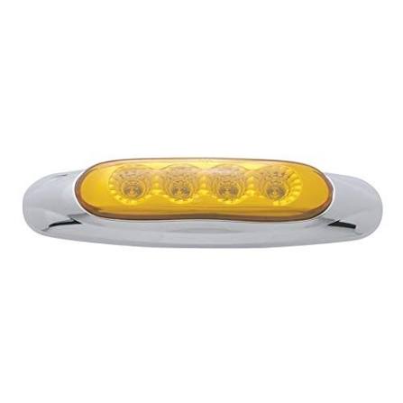 UNITED PACIFIC - 39398 : 4 LED Reflector Clearance/Marker Light - Amber LED/Amber Lens