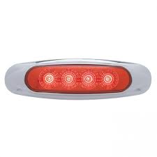UNITED PACIFIC - 39399 : 4 LED Reflector Clearance/Marker Light - Red LED/Red Lens