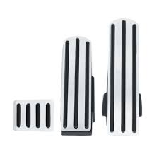 UP-70320 : Billet Aluminum With Black Rubber Pedal Set For Kenworth