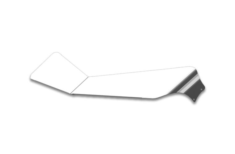 RW - 35950 Champion 10.5 inch - 6 inch Bowtie Post Mount Visor for Peterbilt