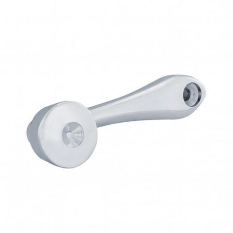 UP-24015 : Chrome Die-Cast Window Crank With 16-Spline 7/16” OD Adapter - Indented