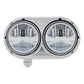 UNITED PACIFIC - 32783 - Headlight Assembly With 304 SS Housing & LED Headlights With Chrome Inner Bar For Peterbilt 359 - Driver