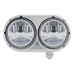 UNITED PACIFIC - 32784 - Headlight Assembly With 304 SS Housing & LED Headlights With Chrome Inner Bar For Peterbilt 359 - Passenger