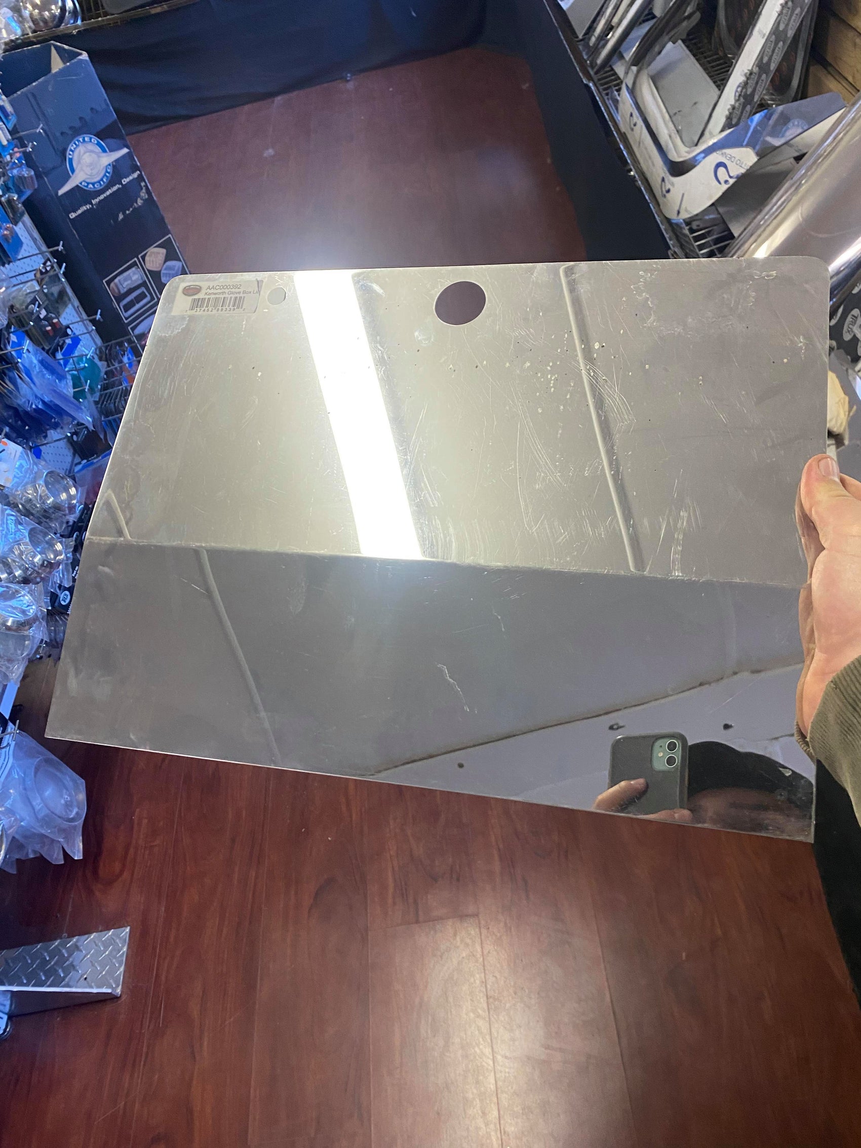 AACC - Kenworth Stainless Steel Glove Box Lid