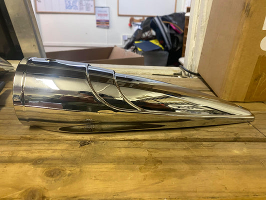 UNITED PACIFIC - 30607B : Chrome "Competition Series" LED Cab Light Housing Without Visor For Grakon 1000 Style Light (Bulk)