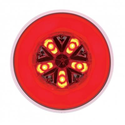 UNITED PACIFIC - 36922 : 18 LED 4" GloLight (Stop, Turn & Tail) - Red LED/Red Lens (Card)