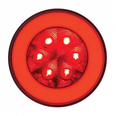 UNITED PACIFIC - 37132 : 21 LED 4" GloLight (Stop, Turn & Tail) - Red LED/Red Lens