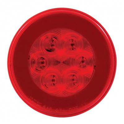 UNITED PACIFIC - 37132 : 21 LED 4" GloLight (Stop, Turn & Tail) - Red LED/Red Lens