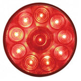 UP-38770 : 10 LED 4" Stop, Turn & Tail Light - Red LED/Red Lens