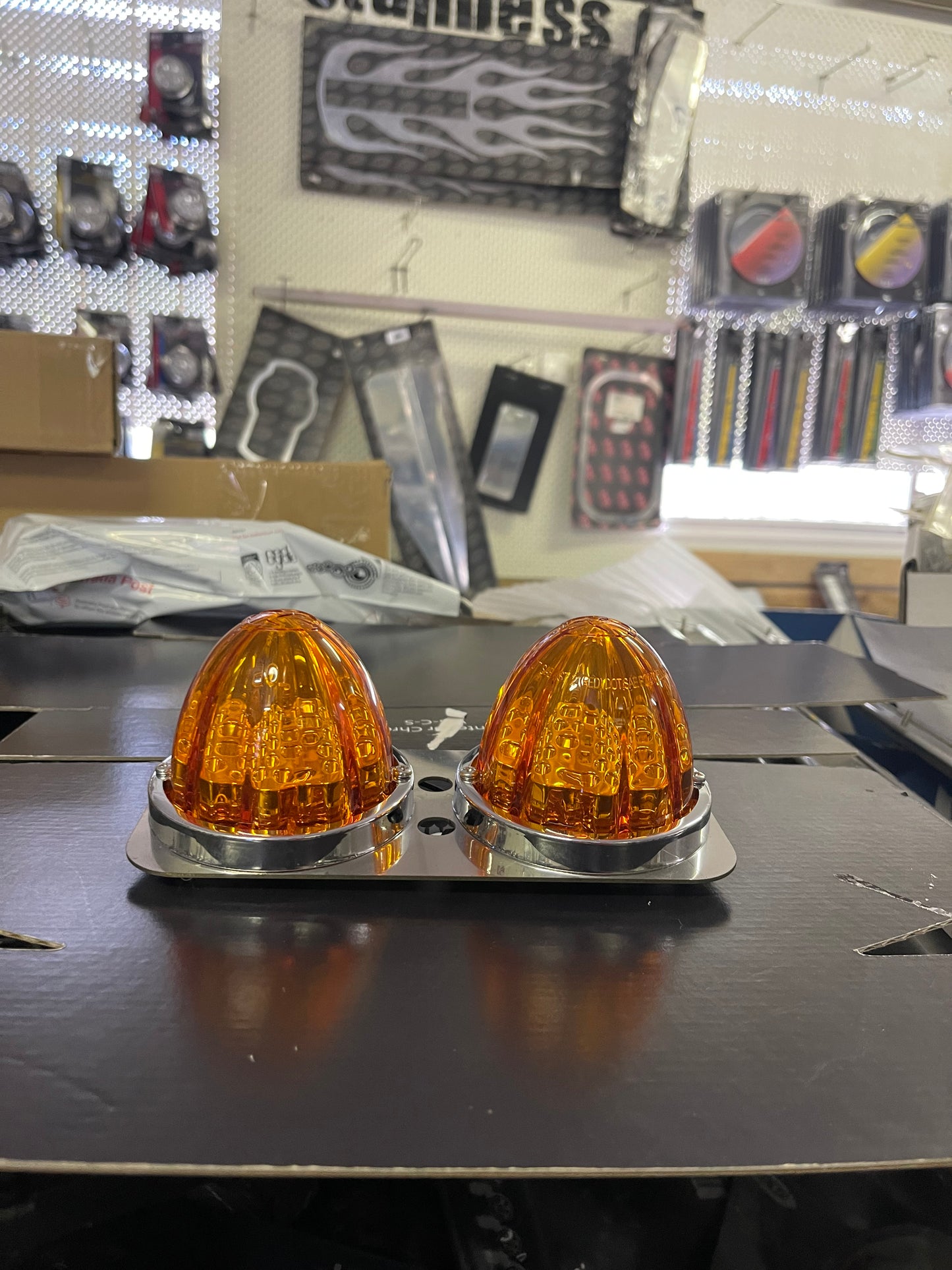 AACC - KI-C-D :  Kenworth Chrome Double Interior Kits - Glass Alike Lens