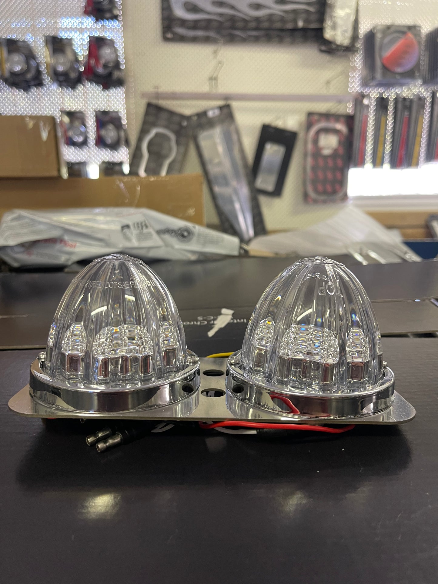 AACC - KI-C-D :  Kenworth Chrome Double Interior Kits - Glass Alike Lens