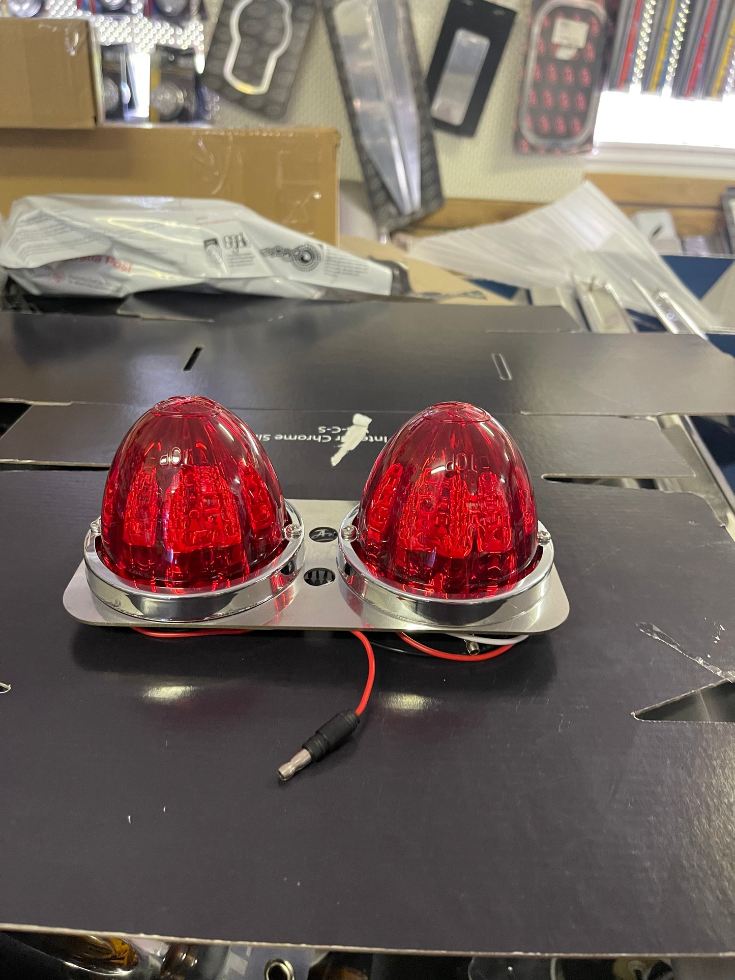 AACC - KI-C-D :  Kenworth Chrome Double Interior Kits - Glass Alike Lens