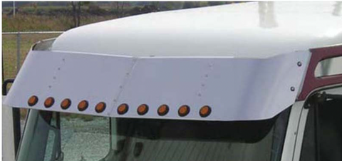 TX-TSUN-F22 : ""16 Freightliner Columbia & Century Class Mid Roof Sunvisor with 10 X 2"" Light Holes (2004-)"""