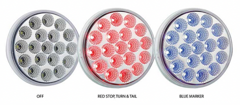 TX-TLED-4XRB: 4" Dual Revolution Red/Blue LED