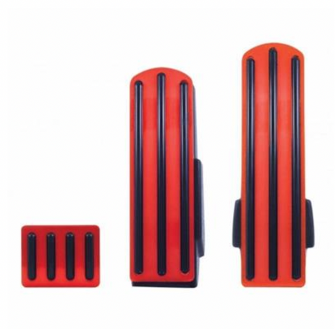UP-70290 : Red Anodized Pedal Set With Black Insert For Kenworth