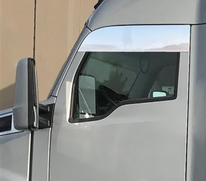 UP-29057 : Stainless 8" Chopped Window Trim For Kenworth