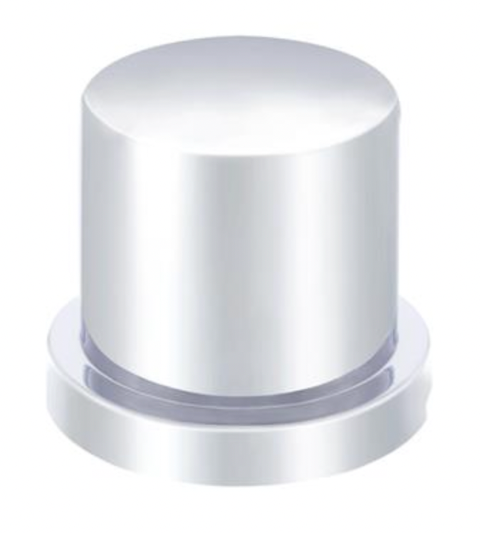 UNITED PACIFIC - 10758B : CHROME PLASTIC 1-1/8" X 1-1/2" FLAT TOP NUT COVER (10 pack)