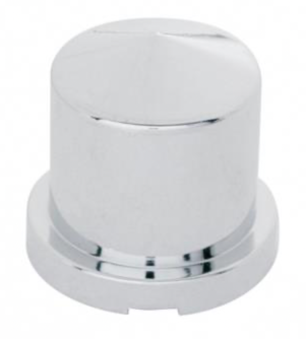 UNITED PACIFIC - 10091P : 1-1/8" X 1-7/8" Chrome Plastic Pointed Nut Covers - Push-On (10 Pack)