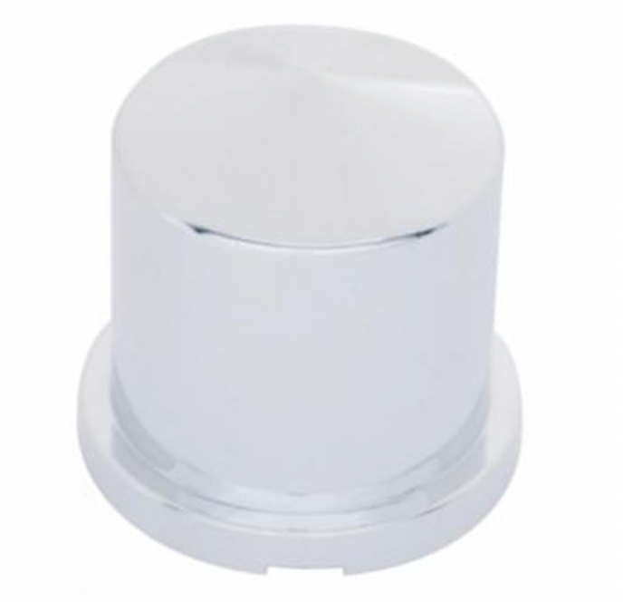 UP-10092P : 33mm x 1 7/8" Chrome Plastic Pointed Nut Covers - Push-On (10 Pack)