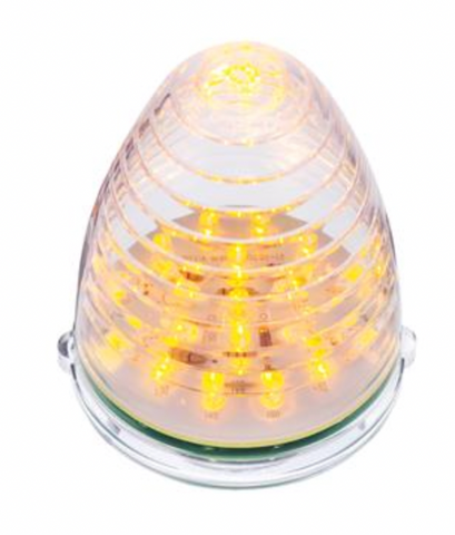 UP-38461 : 19 LED Beehive Grakon 1000 Cab Light - Amber LED/Clear Lens