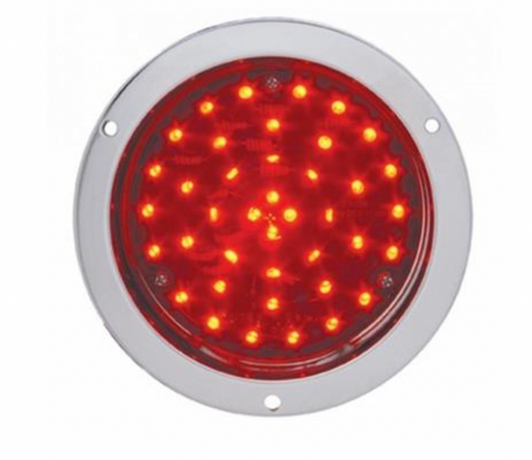 UP-38062 : 40 LED Deep Dish 4" Stop, Turn & Tail Light - Red LED/Red Lens