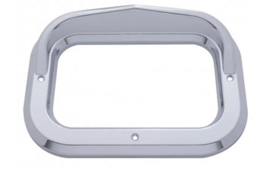 UNITED PACIFIC - 10485 : Rectangular Light Bezel W/ Visor