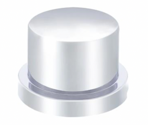 UP-10750 : 7/16" x 1/2" Chrome Plastic Flat Top Nut Covers - Push-On (10 Pack)
