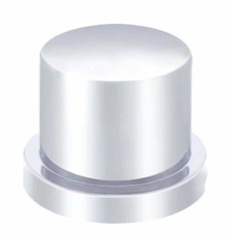 UP-10754 : 11/16" x 15/16" Chrome Plastic Flat Top Nut Covers - Push-On (10 Pack)
