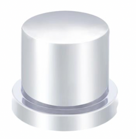 UP-10756 : 3/4" X 1-1/4" Chrome Plastic Flat Top Nut Covers - Push-On (10 Pack)