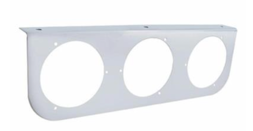 UNITED PACIFIC - 20428 : Stainless Light Bracket w/ Three 4" Light Cutouts