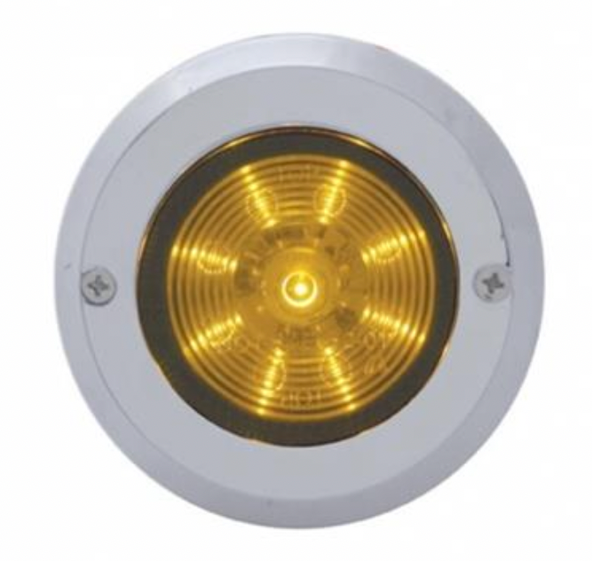 UNITED PACIFIC - 34070 : 2" Chrome Plastic Mirror Light Bezel Without Visor