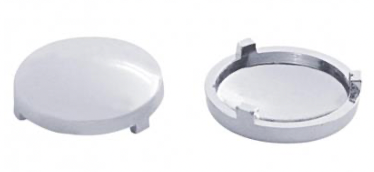 UNITED PACIFIC-70195 : Chrome Plastic Covers For 3/4" Round Vinyl Button For Most Freightliner & International