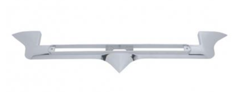 UNITED PACIFIC - 39878 : Chrome Hood Emblem Trim With 14 LED Light Bar For Kenworth - Amber LED/Amber Lens