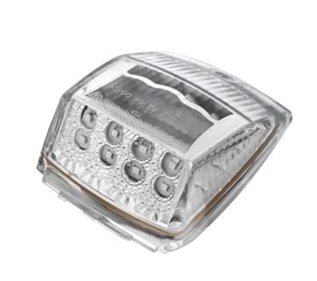 UNITED PACIFIC - 39528 : 17 LED Reflector Square Cab Light - Amber LED/Clear Lens