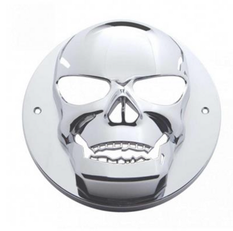 UP-34015 : Chrome 3D Skull Light Bezel For 2" Round Light