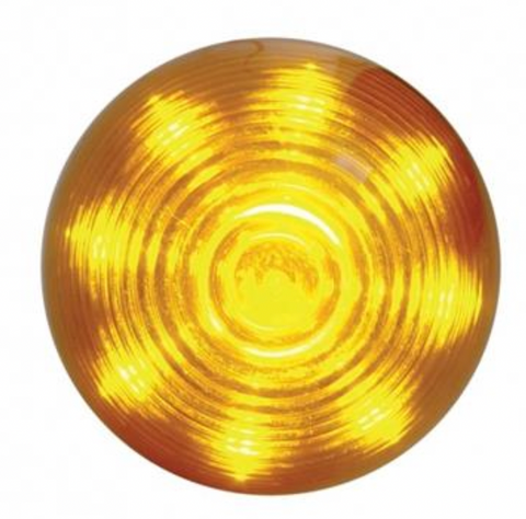 UP-38168 : 9 LED 2" Beehive Clearance/Marker Light - Amber LED/Amber Lens