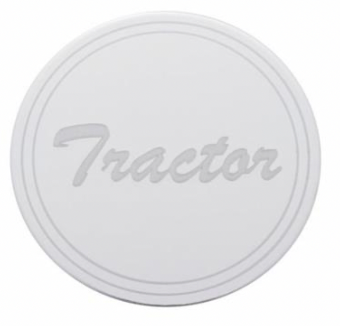 UNITED PACIFIC - 23364 : "Tractor" Air Valve Knob - Stainless Plaque W/ Cursive Script