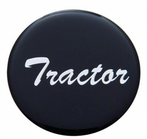 UP-23222-1K : "Tractor" Glossy Air Valve Knob Sticker Only - Black