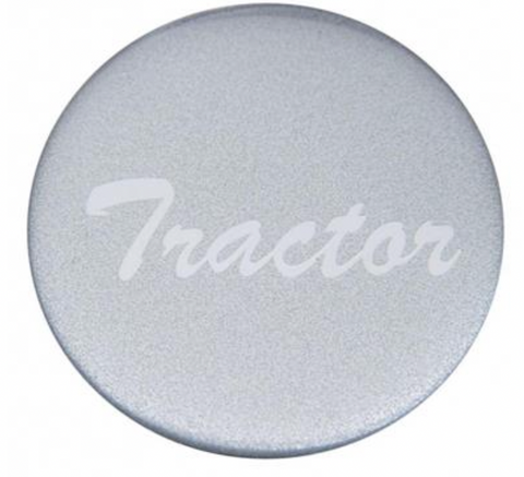 UP-23222-1S : "Tractor" Glossy Air Valve Knob Sticker Only - Silver