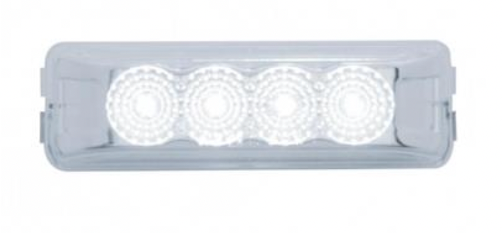 UNITED PACIFIC - 39938: 4 LED Reflector Auxiliary/Utility Light - White LED/Clear Lens
