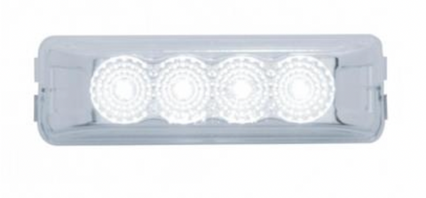 UP-39938: 4 LED Reflector Auxiliary/Utility Light - White LED/Clear Lens