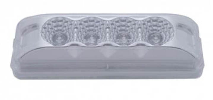 UNITED PACIFIC - 39938: 4 LED Reflector Auxiliary/Utility Light - White LED/Clear Lens