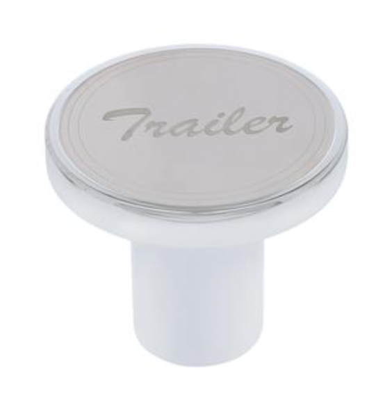 UNITED PACIFIC - 23365 : "Trailer" Air Valve Knob - Stainless Plaque W/ Cursive Script