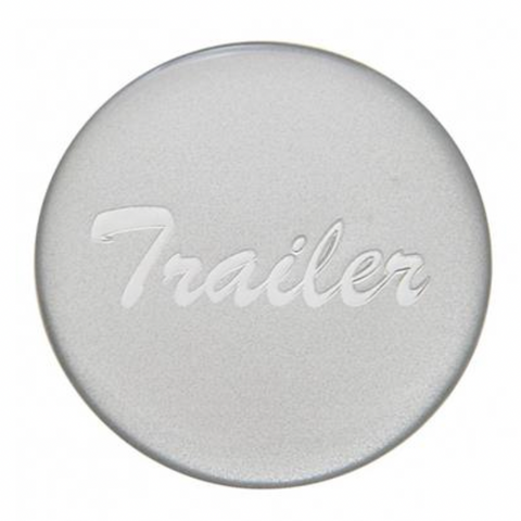UP-23229-1S : "Trailer" Glossy Air Valve Knob Sticker Only - Silver