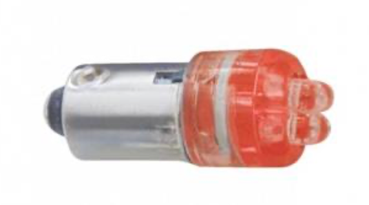 UNITED PACIFIC - 38570 : 4 Micro LED 1893 Bulb - Red (2 Pack)