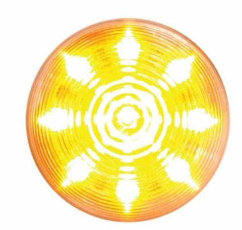 UP-38366: 9 LED 2" Beehive Clearance/Marker Light - Amber LED/Clear Lens